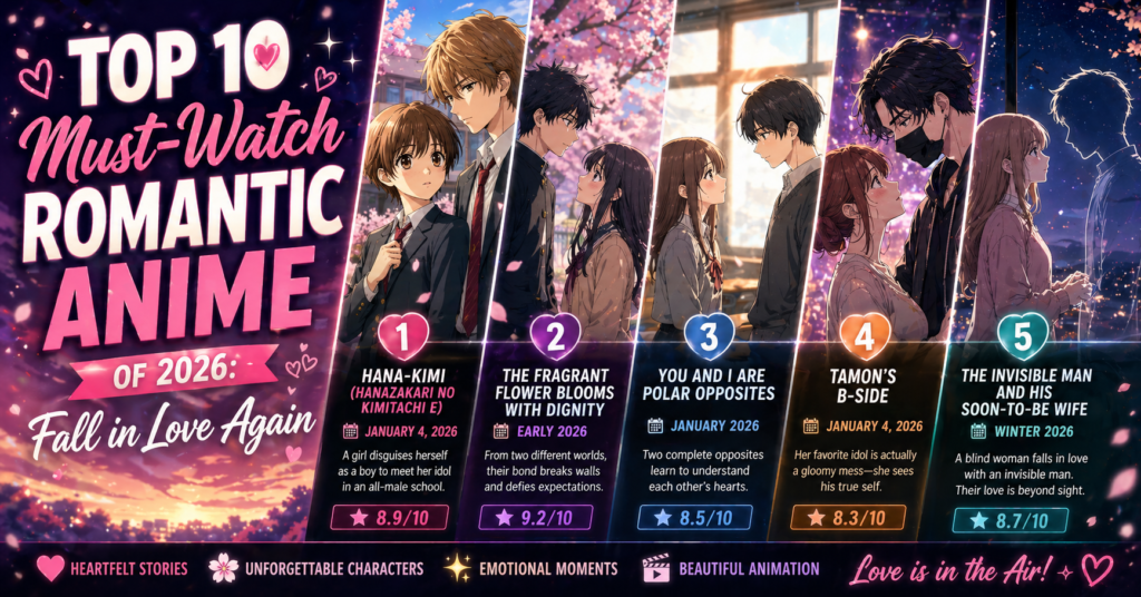 Top 5 Must-Watch Romantic Anime of 2026:
